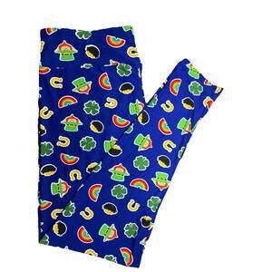 New LuLaRoe TC2 St. Patrick’s Day Leggings W/ Leprechauns, Rainbows, Pot Of Gold